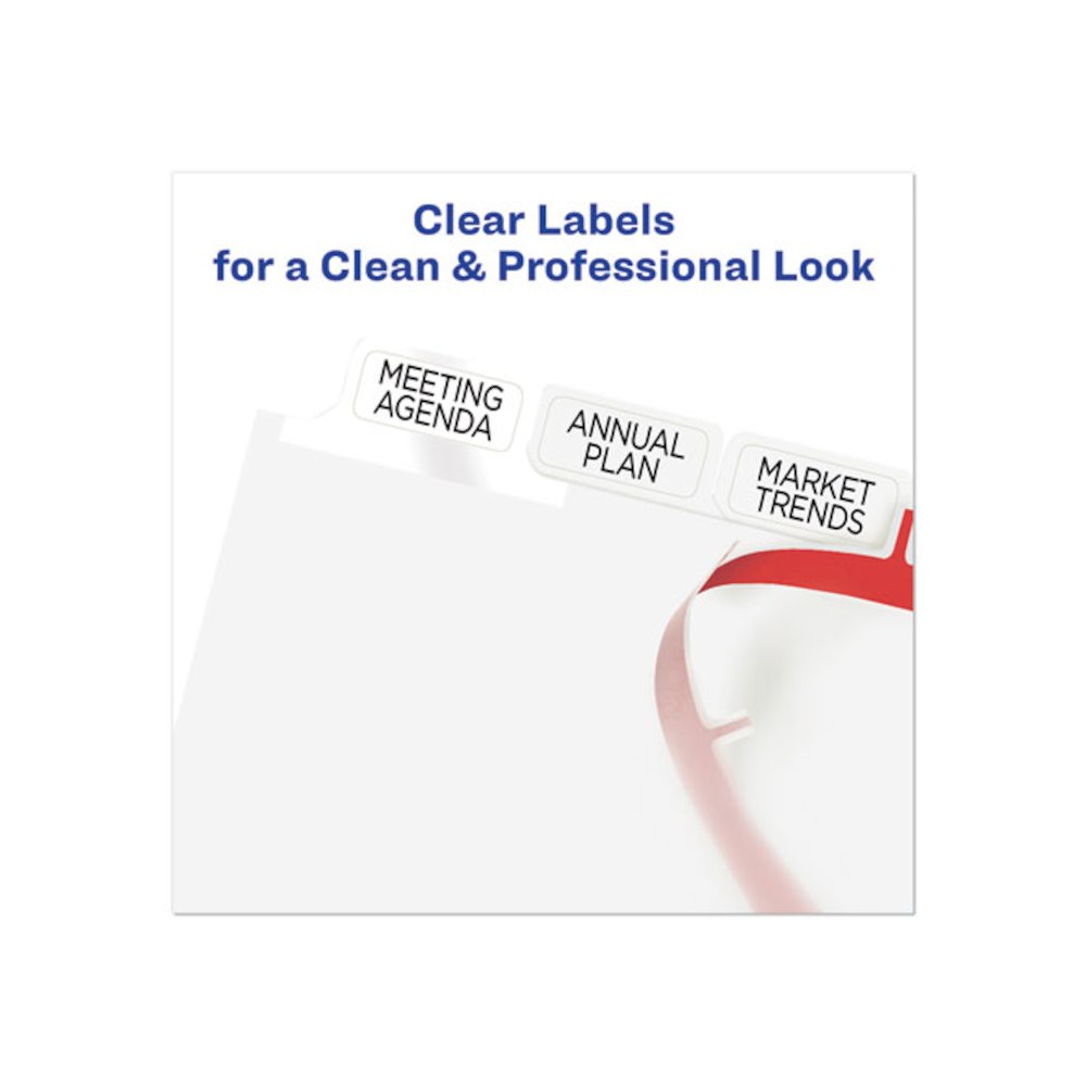 Print and Apply Index Maker Clear Label Dividers, Big Tab, 8-Tab, 11 x 8.5, White, 1 Set. Picture 3