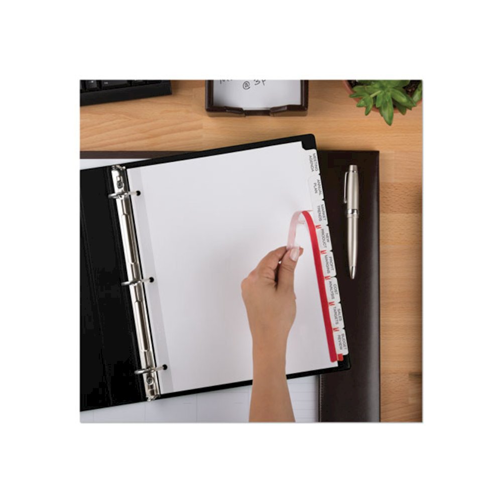Print and Apply Index Maker Clear Label Dividers, Big Tab, 8-Tab, 11 x 8.5, White, 1 Set. Picture 7
