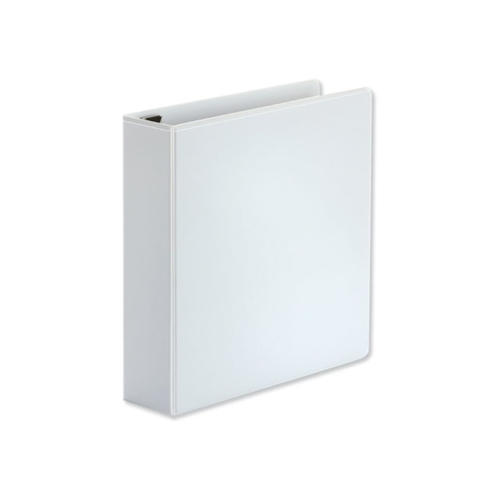 Deluxe Easy-to-Open D-Ring View Binder, 3 Rings, 2" Capacity, 11 x 8.5, White. Picture 1