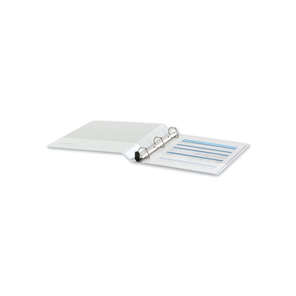 Deluxe Easy-to-Open D-Ring View Binder, 3 Rings, 1" Capacity, 11 x 8.5, White. Picture 2