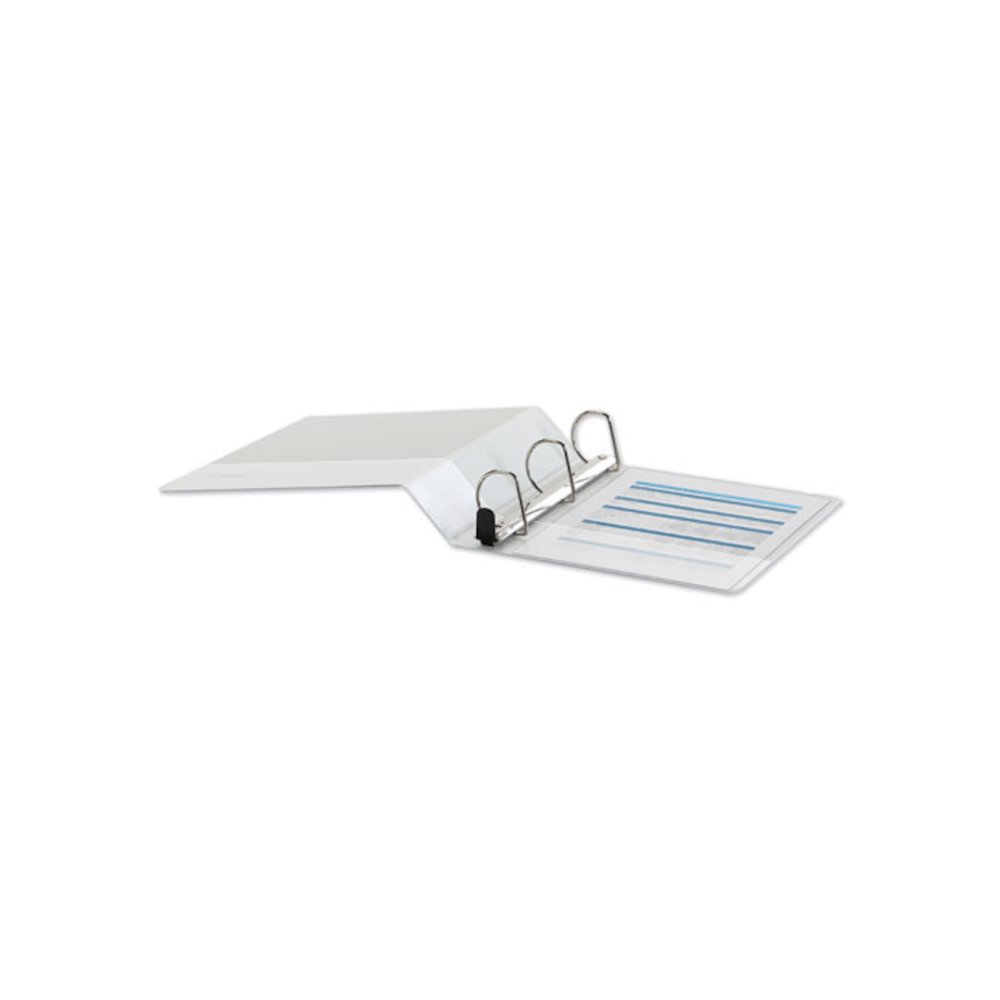 Deluxe Easy-to-Open D-Ring View Binder, 3 Rings, 2" Capacity, 11 x 8.5, White. Picture 3