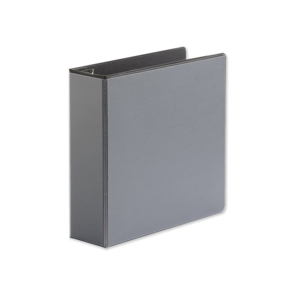 Deluxe Easy-to-Open D-Ring View Binder, 3 Rings, 3" Capacity, 11 x 8.5, Black. Picture 1