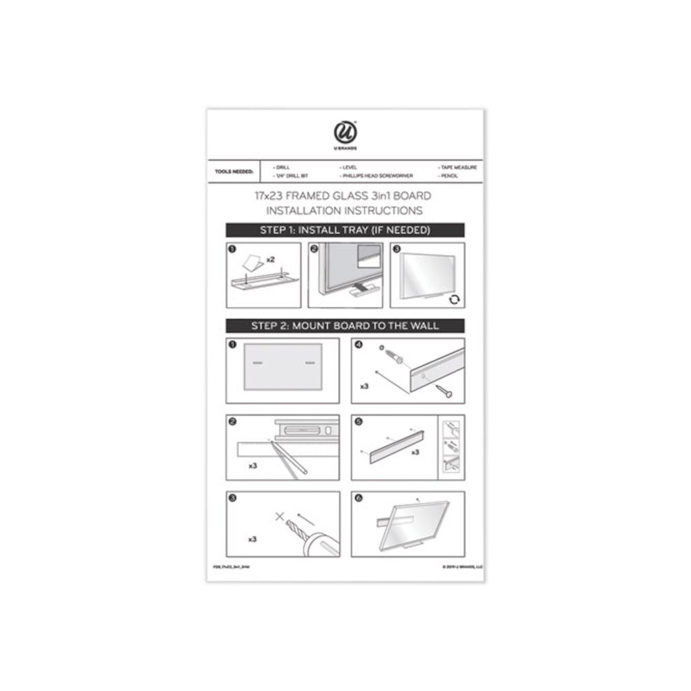 3N1 Magnetic Glass Dry Erase Combo Board, Monthly Planning, 24 x 18 (Actual Size: 23 x 17), Gray/White Surface, White Frame. Picture 6