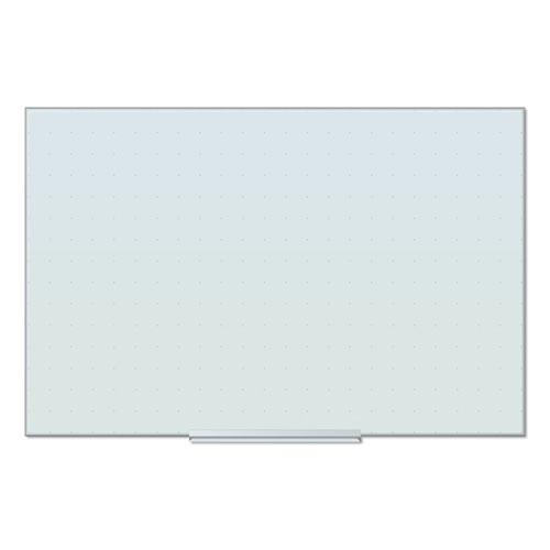 Floating Glass Ghost Grid Dry Erase Board, 36" x 24" (Actual Size: 35" x 23"), White Surface. Picture 1