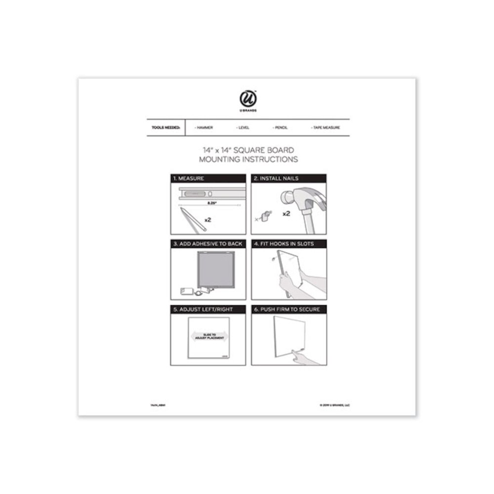 Frameless Tile Board Value Pack, (1) Tan Bulletin Board, (1) White Magnetic Dry Erase Board, 14" x 14". Picture 5