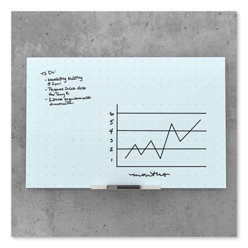 Floating Glass Ghost Grid Dry Erase Board, 36" x 24" (Actual Size: 35" x 23"), White Surface. Picture 4