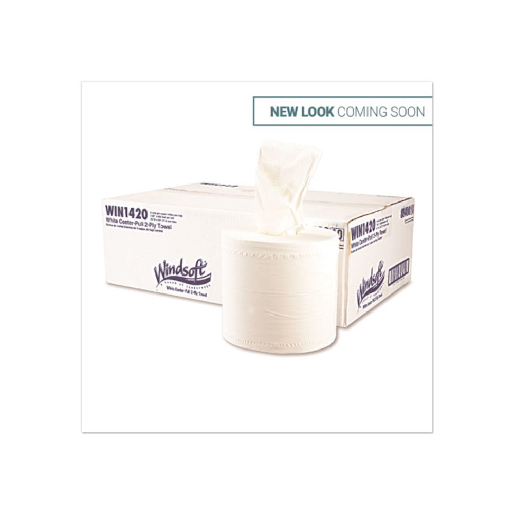 Center-Flow Perforated Paper Towel Roll, 7.3 x 15, White, 6 Rolls/Carton. Picture 3