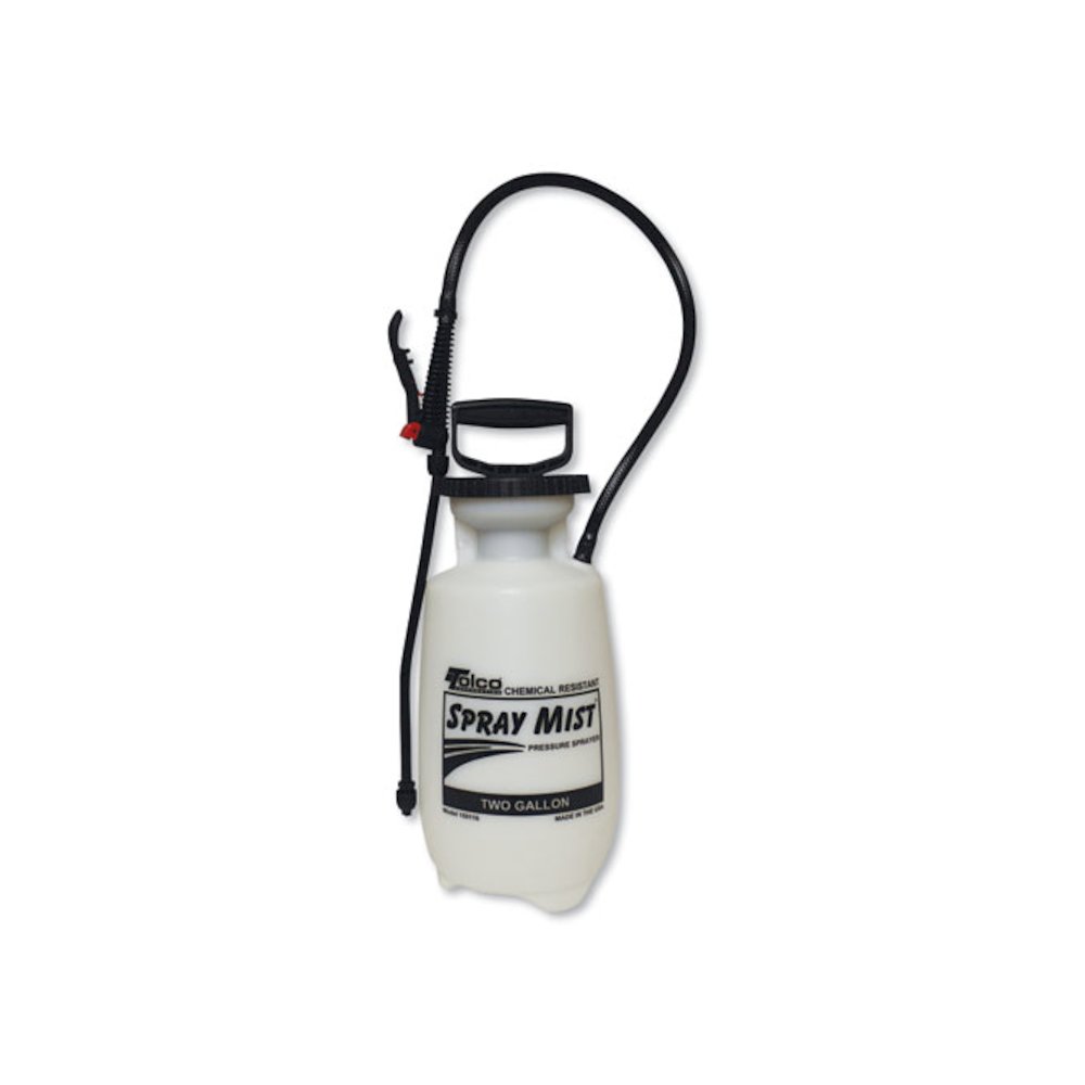 Chemical Resistant Tank Sprayer, 2 gal, 0.63" x 28" Hose, White. Picture 1