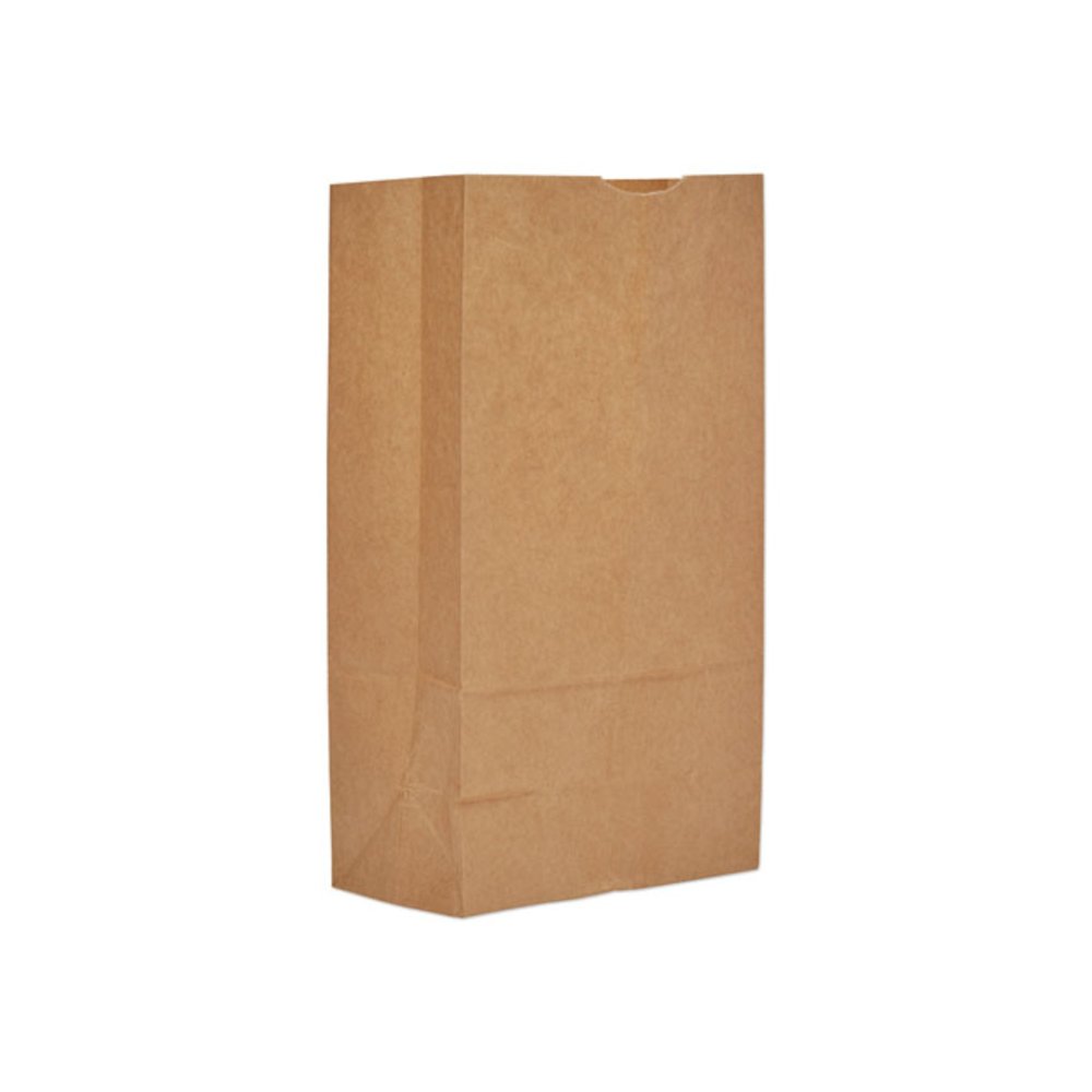 Grocery Paper Bags, 12# Size, 40# Basis Weight, 7" x 4.38" x 13.75", Kraft, 500/Bundle. Picture 1