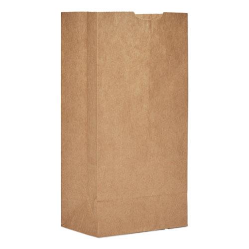 Grocery Paper Bags, #4 Size, Extra-Heavy-Duty, 5" x 3.13" x 9.88", Natural, 500/Bundle. Picture 1