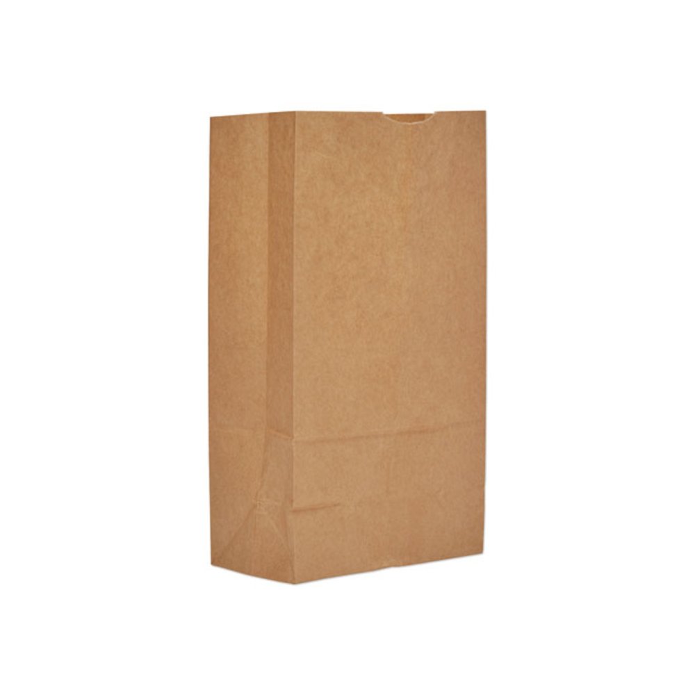 Grocery Paper Bags, 12# Size, Extra-Heavy-Duty, 60# Basis Weight, 7" x 4.38" x 13.75", Kraft, 500/Bundle. Picture 1