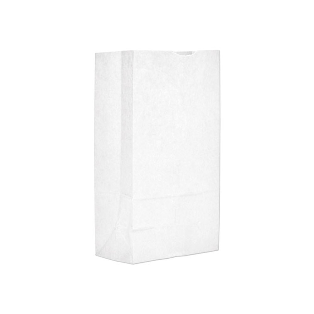 Grocery Paper Bags, 12# Size, 40# Basis Weight, 7" x 4.38" x 13.75", White, 500/Bundle. Picture 1
