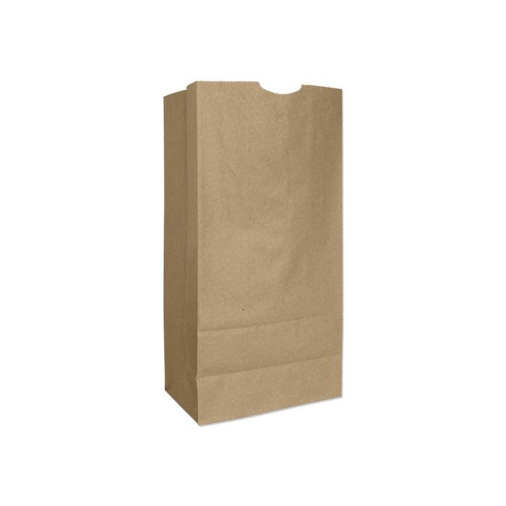 Grocery Paper Bags, 16# Size, Extra-Heavy-Duty, 60# Basis Weight, 7.75" x 4.75" x 16", Kraft, 500/Bundle. Picture 1