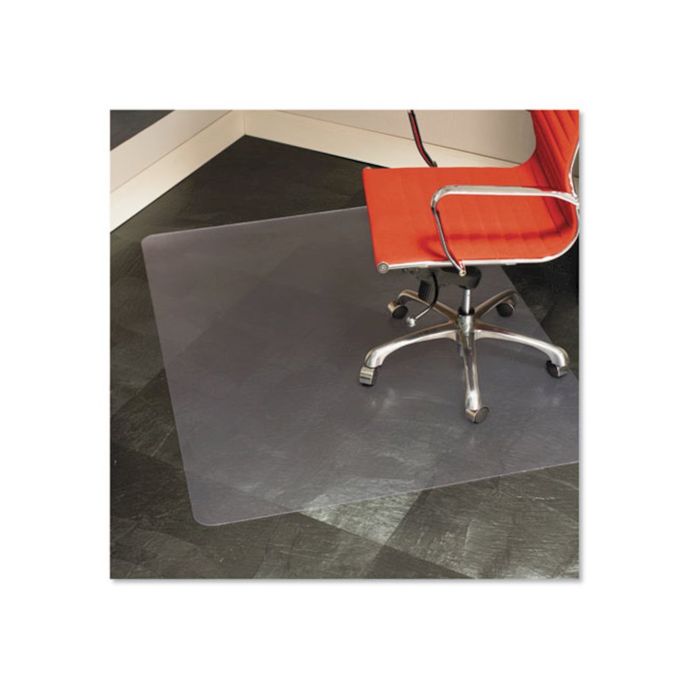 Heavy Use EverLife Chair Mat for Hard Floors, Rectangular, Straight Edges, 46" x 60", Clear. Picture 1