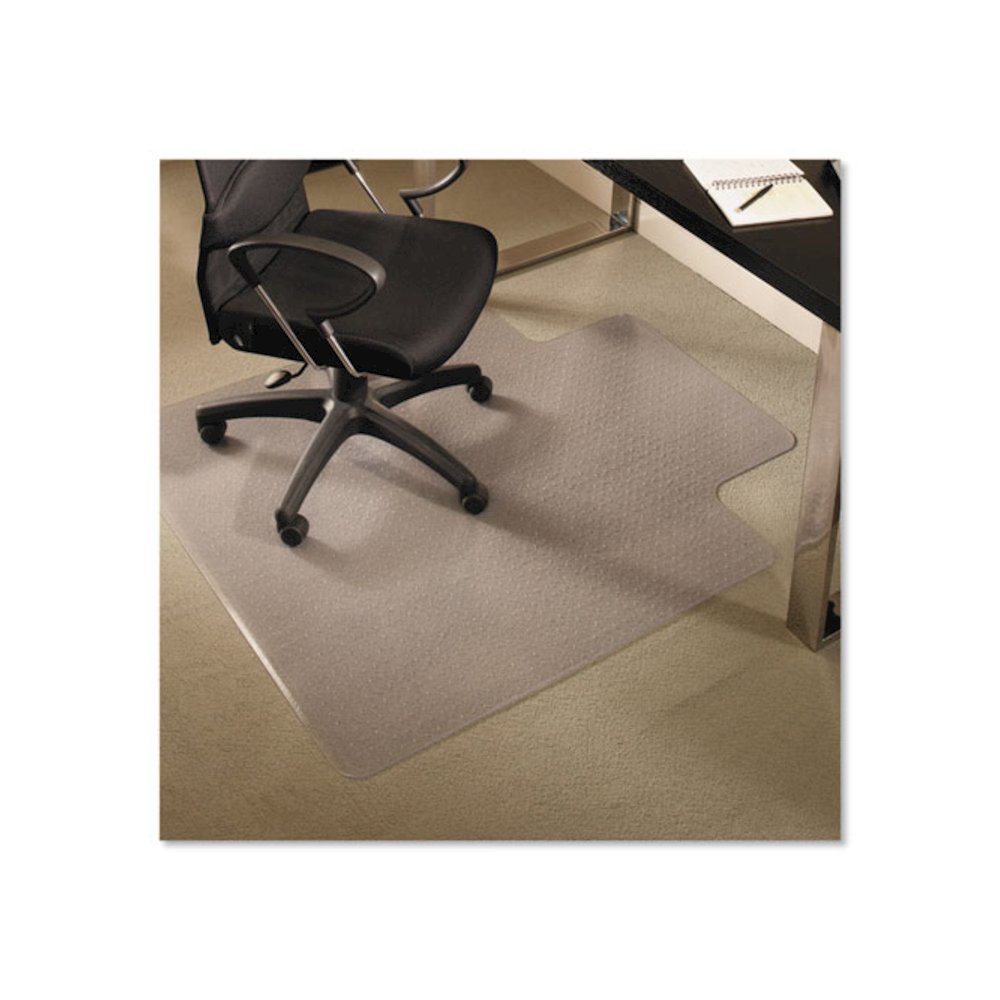 EverLife Chair Mats for Medium Pile Carpet With Lip, 36 x 48, Clear. Picture 1