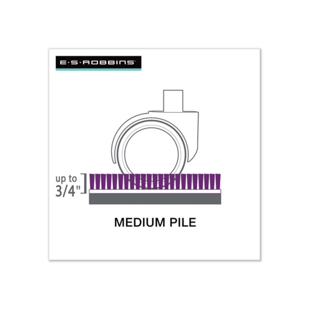 EverLife Chair Mats for Medium Pile Carpet With Lip, 36 x 48, Clear. Picture 3