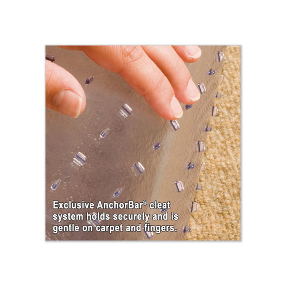 EverLife Chair Mats for Medium Pile Carpet With Lip, 36 x 48, Clear. Picture 2