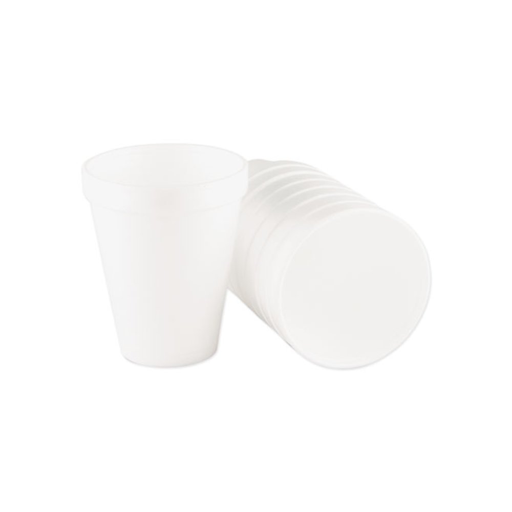 Foam Drink Cups, 10 oz, White, 25/Bag, 40 Bags/Carton. Picture 3