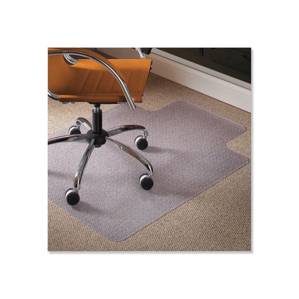 Natural Origins Biobased Chair Mat for Low Pile Carpeted Floors, Rectangular with Lip, Straight Edges, 36" x 48", Clear. Picture 1