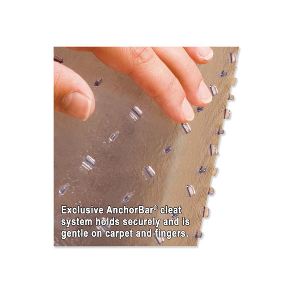 EverLife Light Use Chair Mat for Flat Pile Carpet, Rectangular, 36 x 44, Clear. Picture 2
