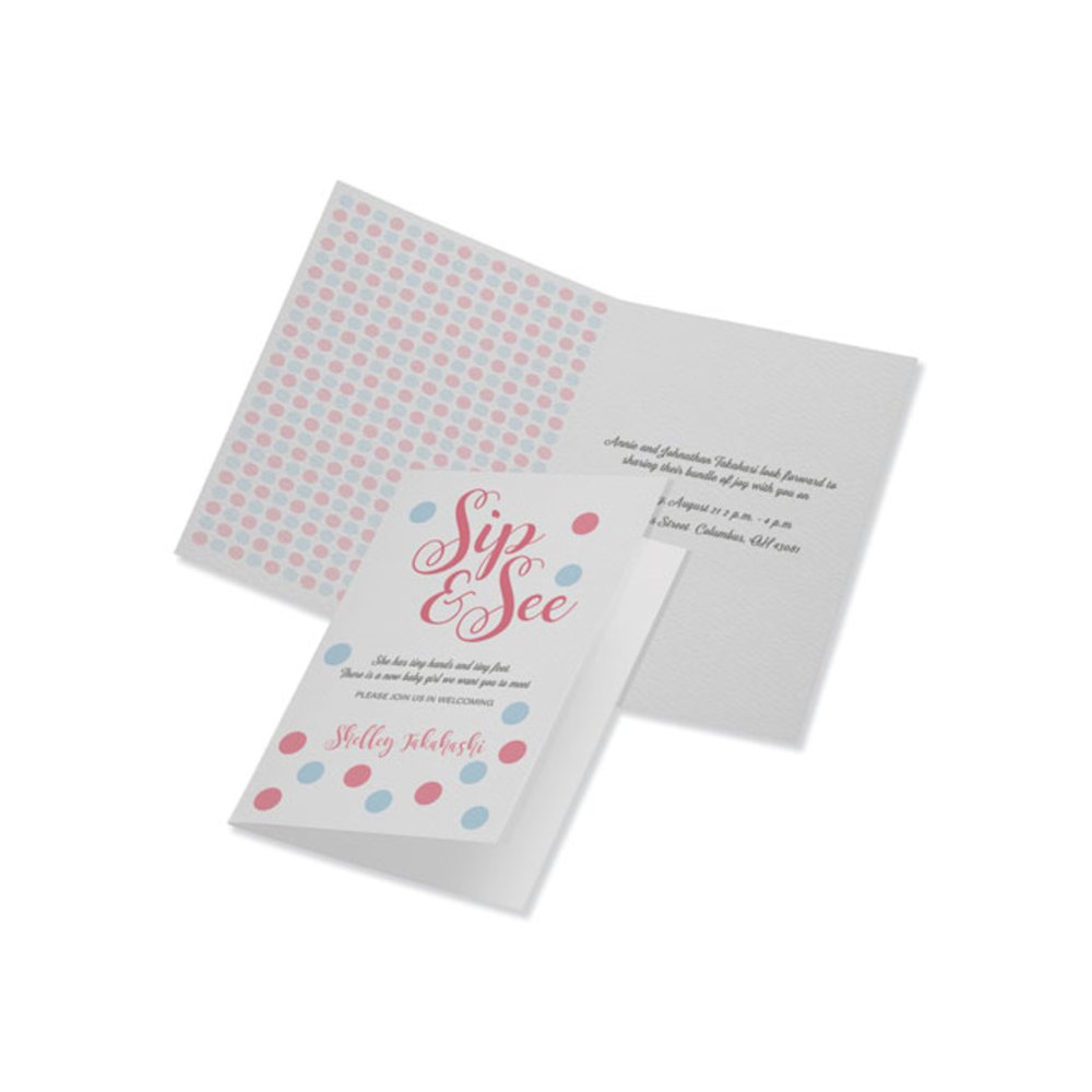 Half-Fold Greeting Cards with Envelopes, Inkjet, 65 lb, 5.5 x 8.5, Textured Uncoated White, 1 Card/Sheet, 30 Sheets/Box. Picture 4
