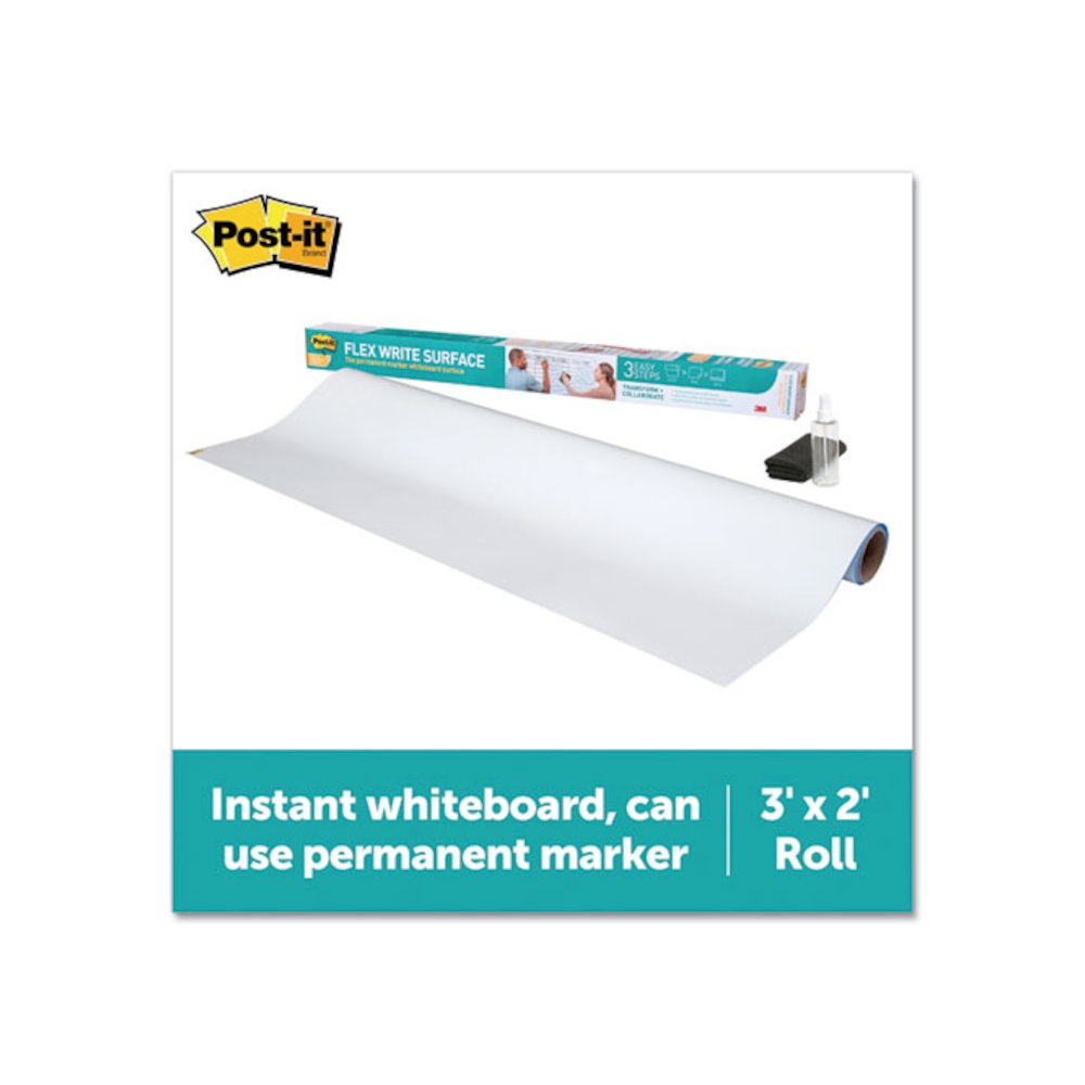 Flex Write Surface, Laminate Film, 36" x 24", White. Picture 2