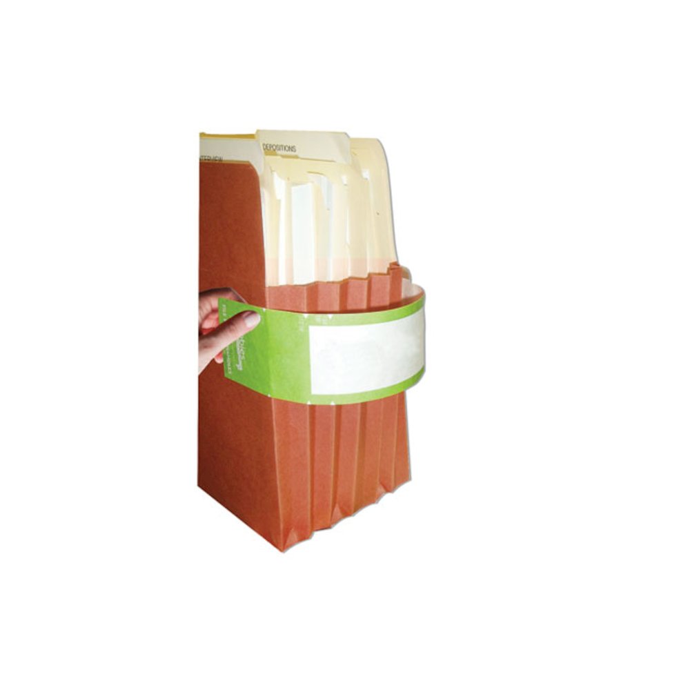 File Pocket Handles, 9.63 x 2, Green/White, 4/Sheet, 12 Sheets/Pack. Picture 8