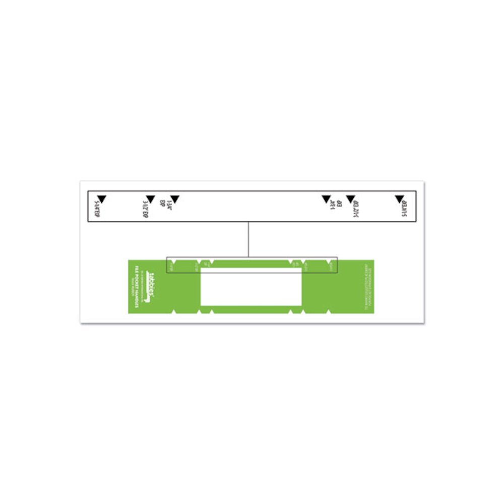 File Pocket Handles, 9.63 x 2, Green/White, 4/Sheet, 12 Sheets/Pack. Picture 5
