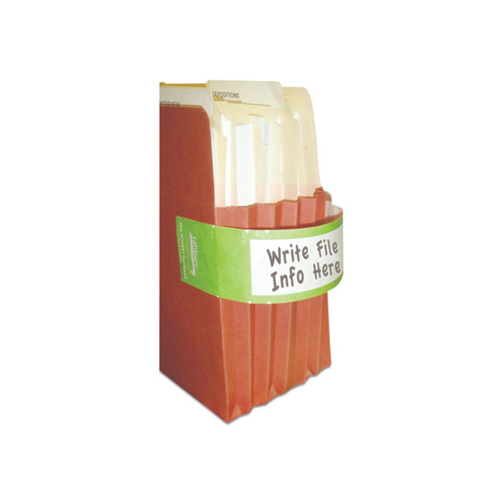 File Pocket Handles, 9.63 x 2, Green/White, 4/Sheet, 12 Sheets/Pack. Picture 2