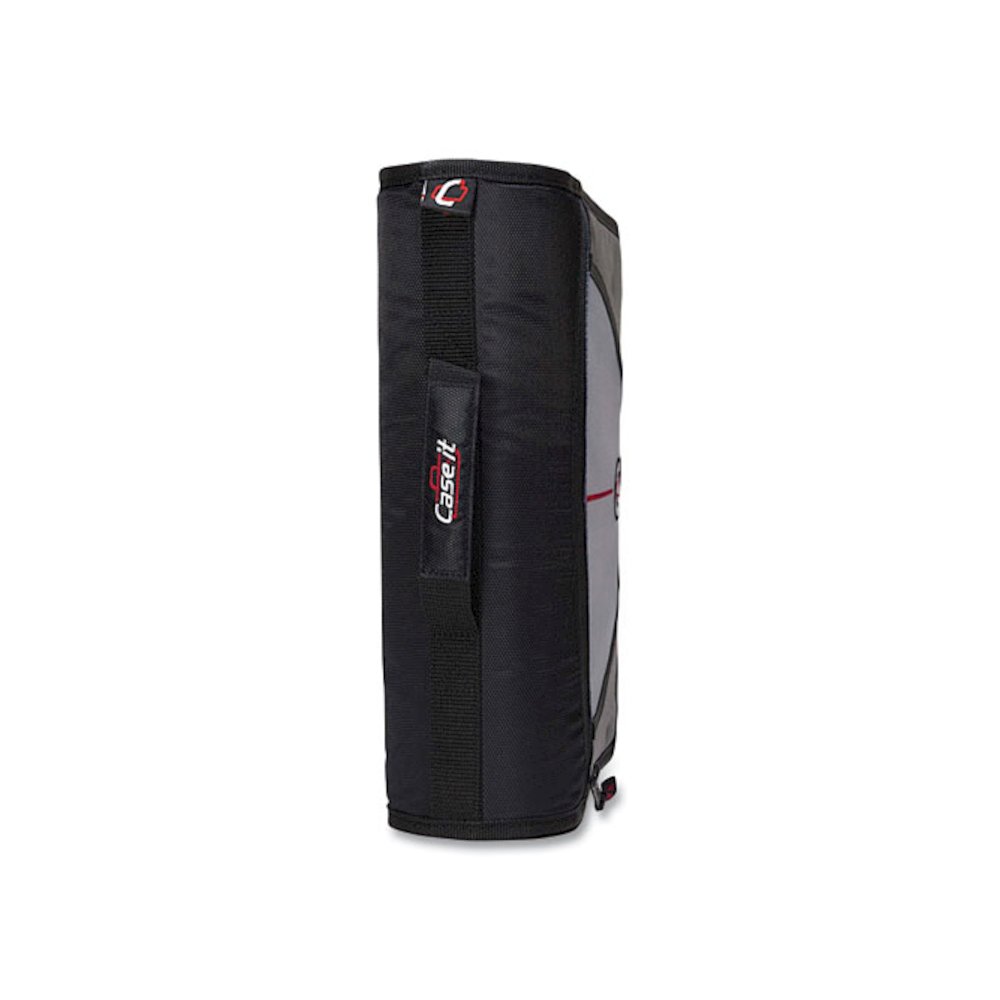 Mighty Zip Tab Binder, 3 Rings, 3" Capacity, 11 x 8.5, Black. Picture 1