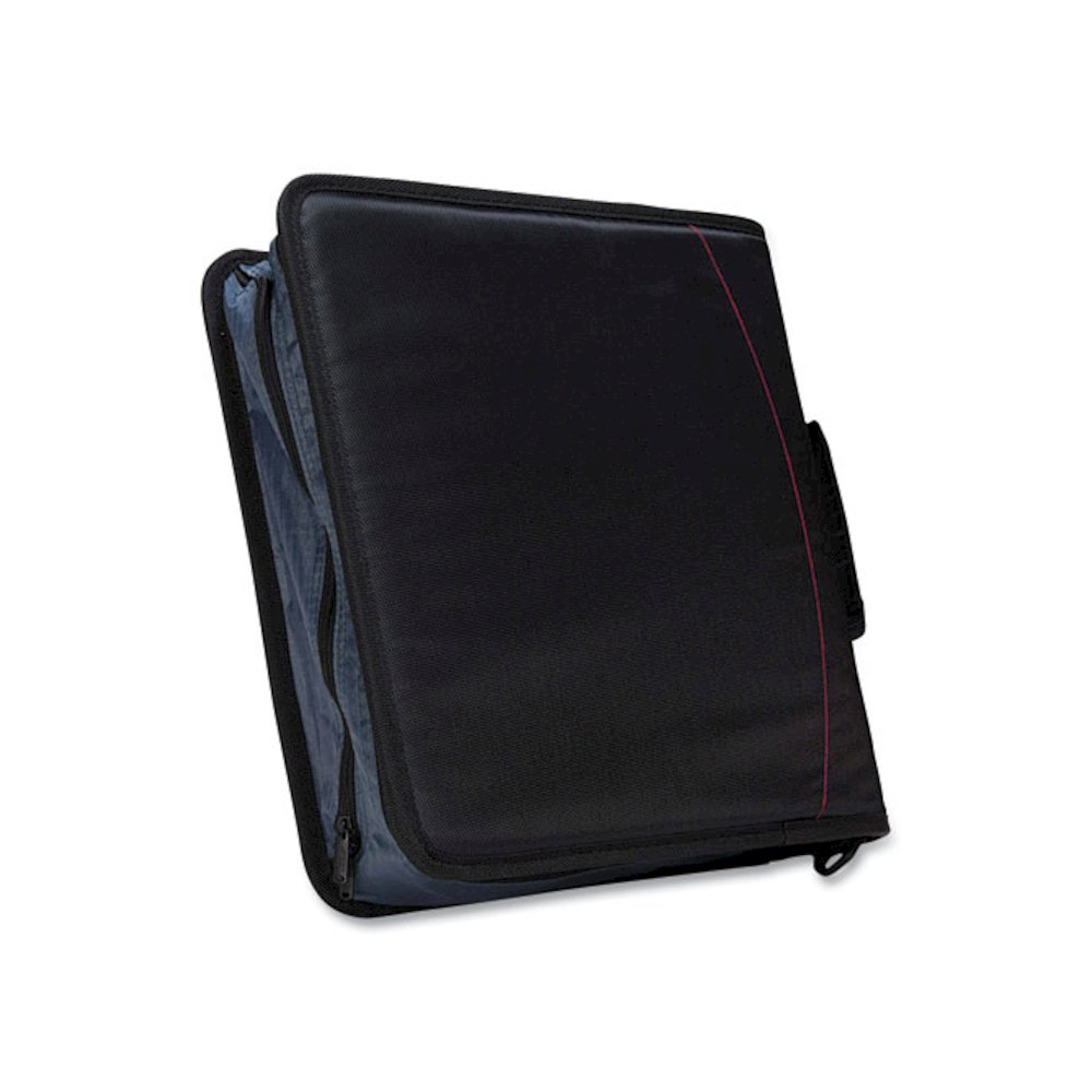 Mighty Zip Tab Binder, 3 Rings, 3" Capacity, 11 x 8.5, Black. Picture 2