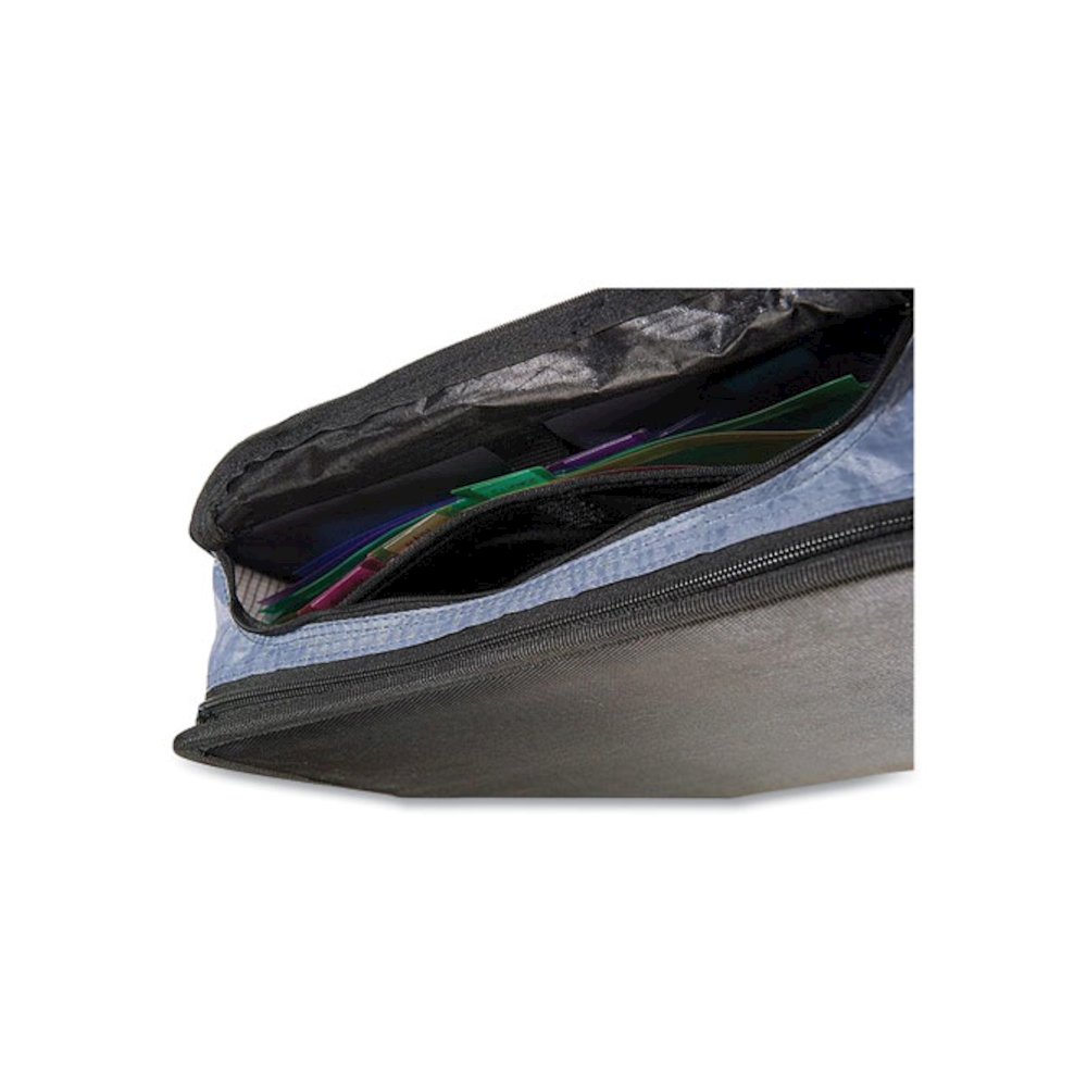 Mighty Zip Tab Binder, 3 Rings, 3" Capacity, 11 x 8.5, Black. Picture 4