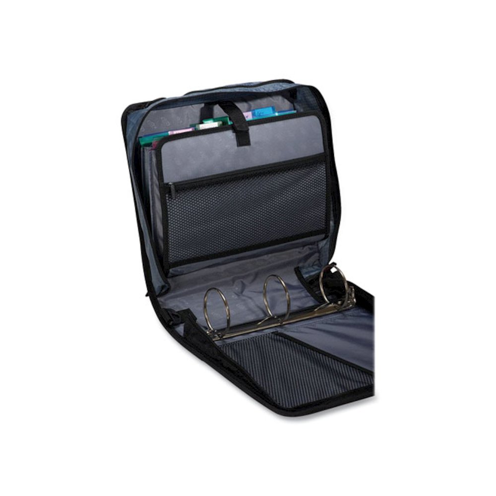 Mighty Zip Tab Binder, 3 Rings, 3" Capacity, 11 x 8.5, Black. Picture 7