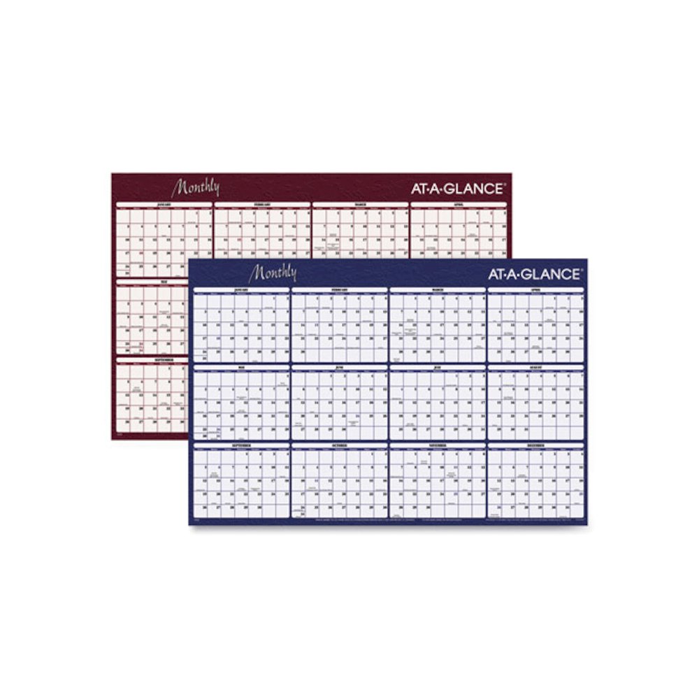 Reversible Horizontal Erasable Wall Planner, 48 x 32, Assorted Sheet Colors, 12-Month (Jan to Dec): 2026. Picture 3