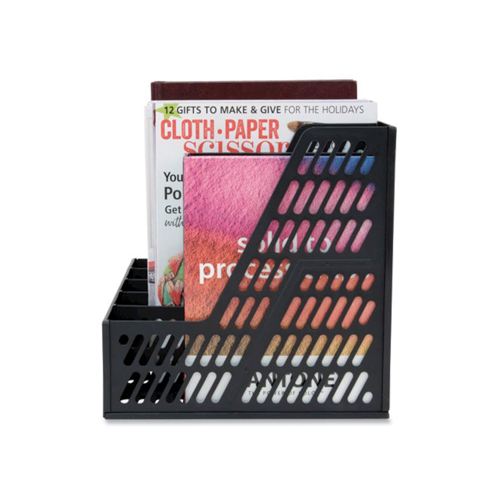 Literature File, Five Slots, 13.25 x 10 x 10.25, Black. Picture 5