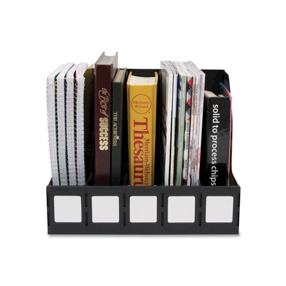 Literature File, Five Slots, 13.25 x 10 x 10.25, Black. Picture 3