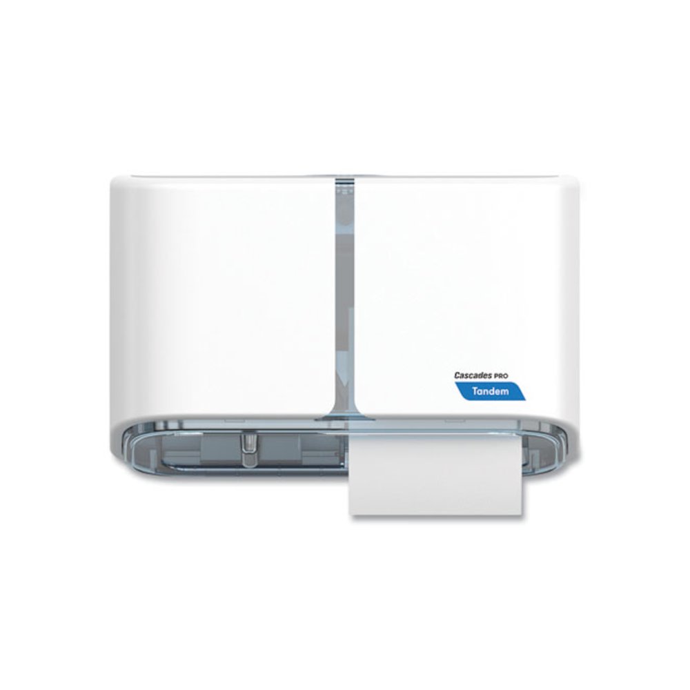 Tandem No Touch High Capacity Bath Tissue Dispenser, 12.5 x 6.6 x 7.2, White. Picture 1
