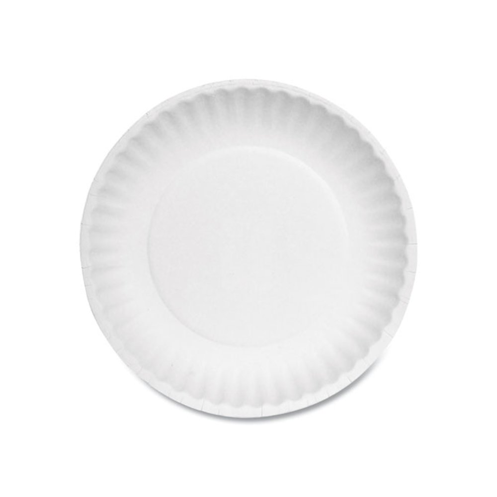 Paper Plates, 6" dia, White, 1,000/Carton. Picture 1