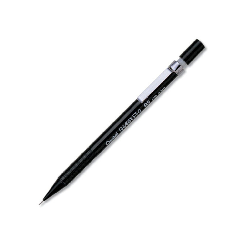 Sharplet-2 Mechanical Pencil, 0.5 mm, HB (#2), Black Lead, Black Barrel. Picture 1