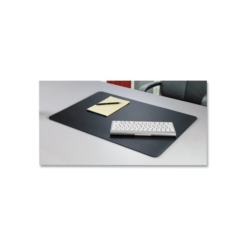 Rhinolin II Desk Pad with Antimicrobial Protection, 36" x 24", Black. Picture 3