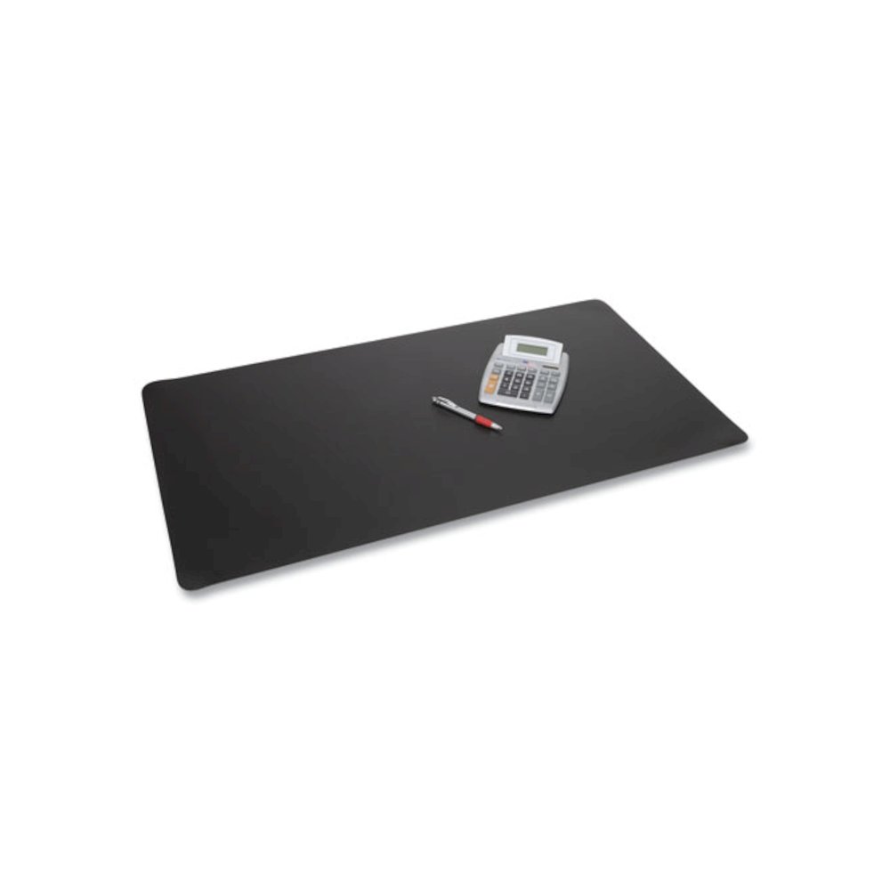 Rhinolin II Desk Pad with Antimicrobial Protection, 36" x 20", Black. Picture 5