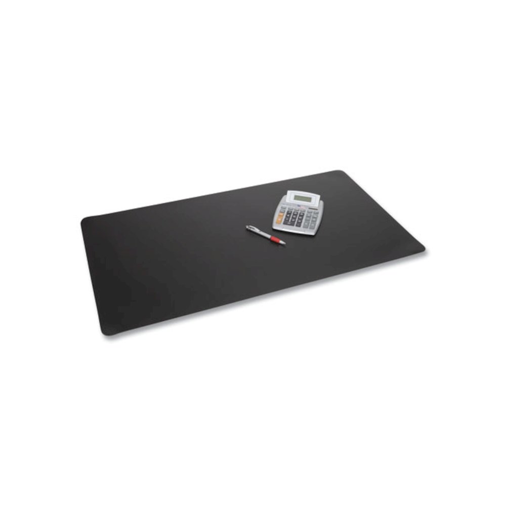 Rhinolin II Desk Pad with Antimicrobial Protection, 36" x 24", Black. Picture 5