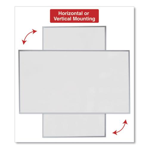 Deluxe Melamine Dry Erase Board, 72" x 48", White Surface, Anodized Aluminum Frame. Picture 7