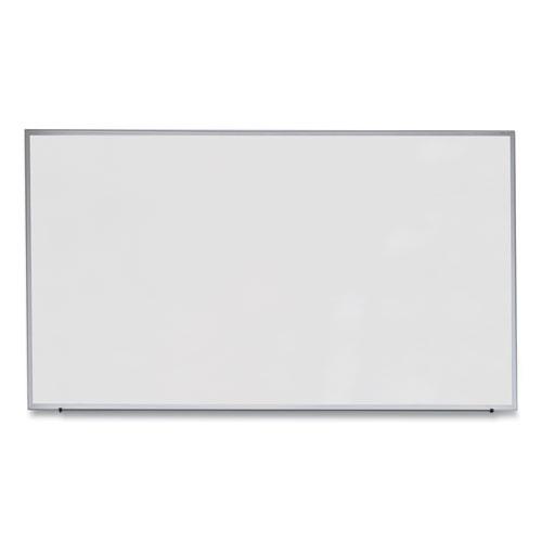 Deluxe Melamine Dry Erase Board, 72" x 48", White Surface, Anodized Aluminum Frame. Picture 1