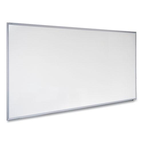 Deluxe Melamine Dry Erase Board, 72" x 48", White Surface, Anodized Aluminum Frame. Picture 4