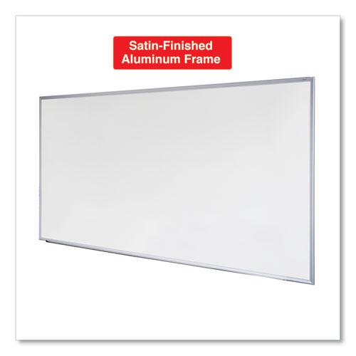 Deluxe Melamine Dry Erase Board, 72" x 48", White Surface, Anodized Aluminum Frame. Picture 6