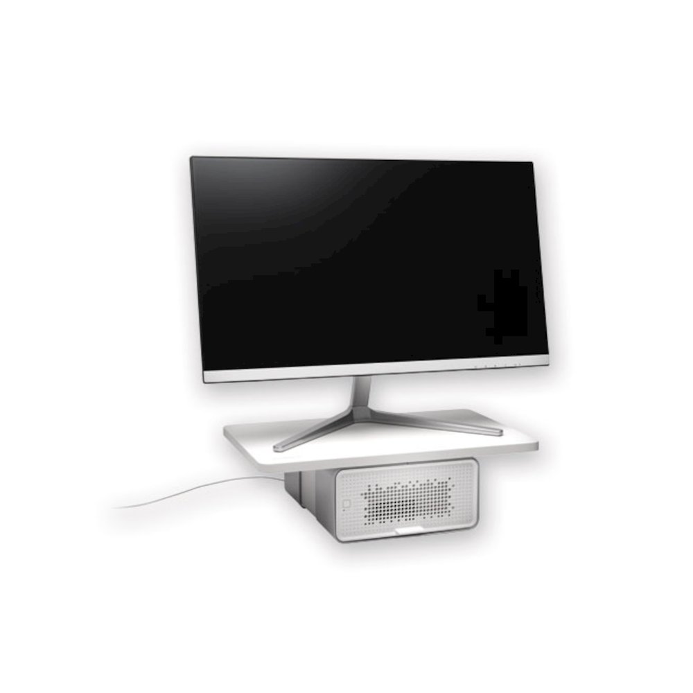 FreshView Wellness Monitor Stand with Air Purifier, For 27" Monitors, 22.5" x 11.5" x 5.4", White, Supports 200 lbs. Picture 5