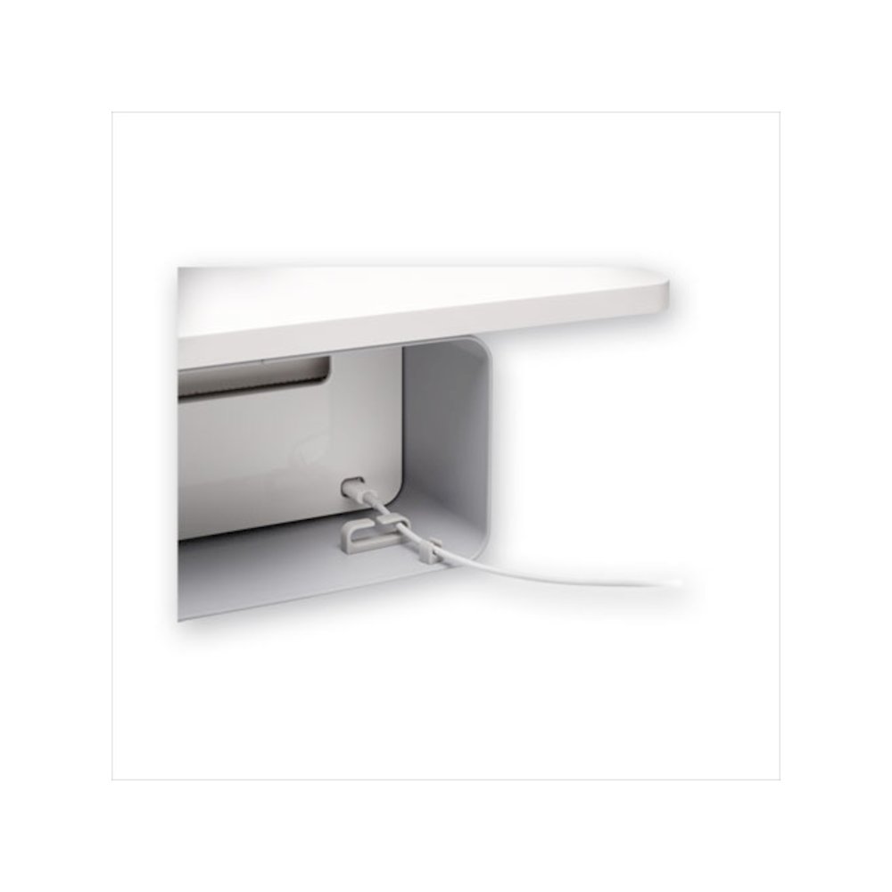 FreshView Wellness Monitor Stand with Air Purifier, For 27" Monitors, 22.5" x 11.5" x 5.4", White, Supports 200 lbs. Picture 4