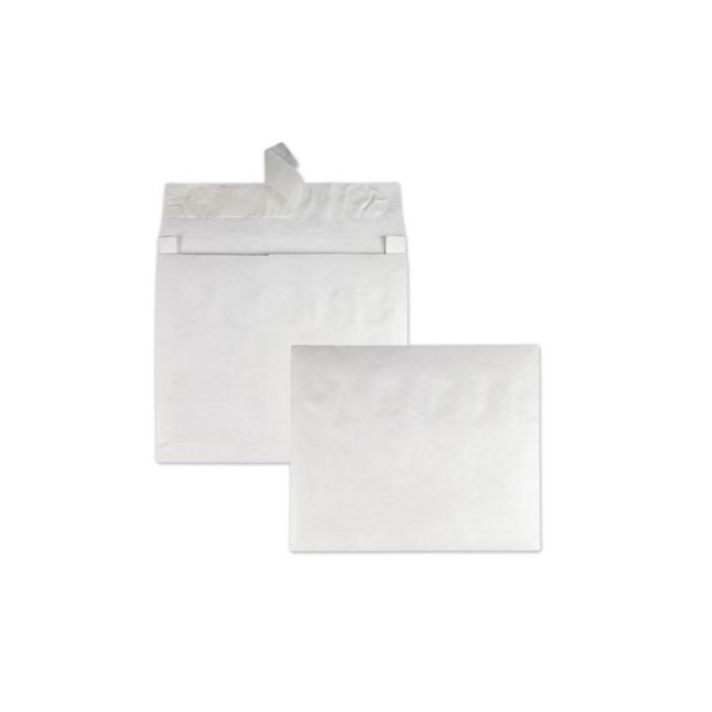 Lightweight 14 lb Tyvek Open End Expansion Mailers, #15 1/2, Square Flap, Redi-Strip Adhesive Closure, 12 x 16, White, 100/CT. Picture 1