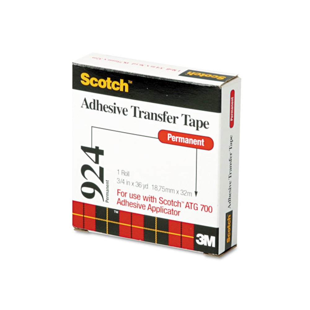 ATG Adhesive Transfer Tape Roll, Permanent, Holds Up to 0.5 lb, 0.75" x 36 yd, Clear. Picture 1